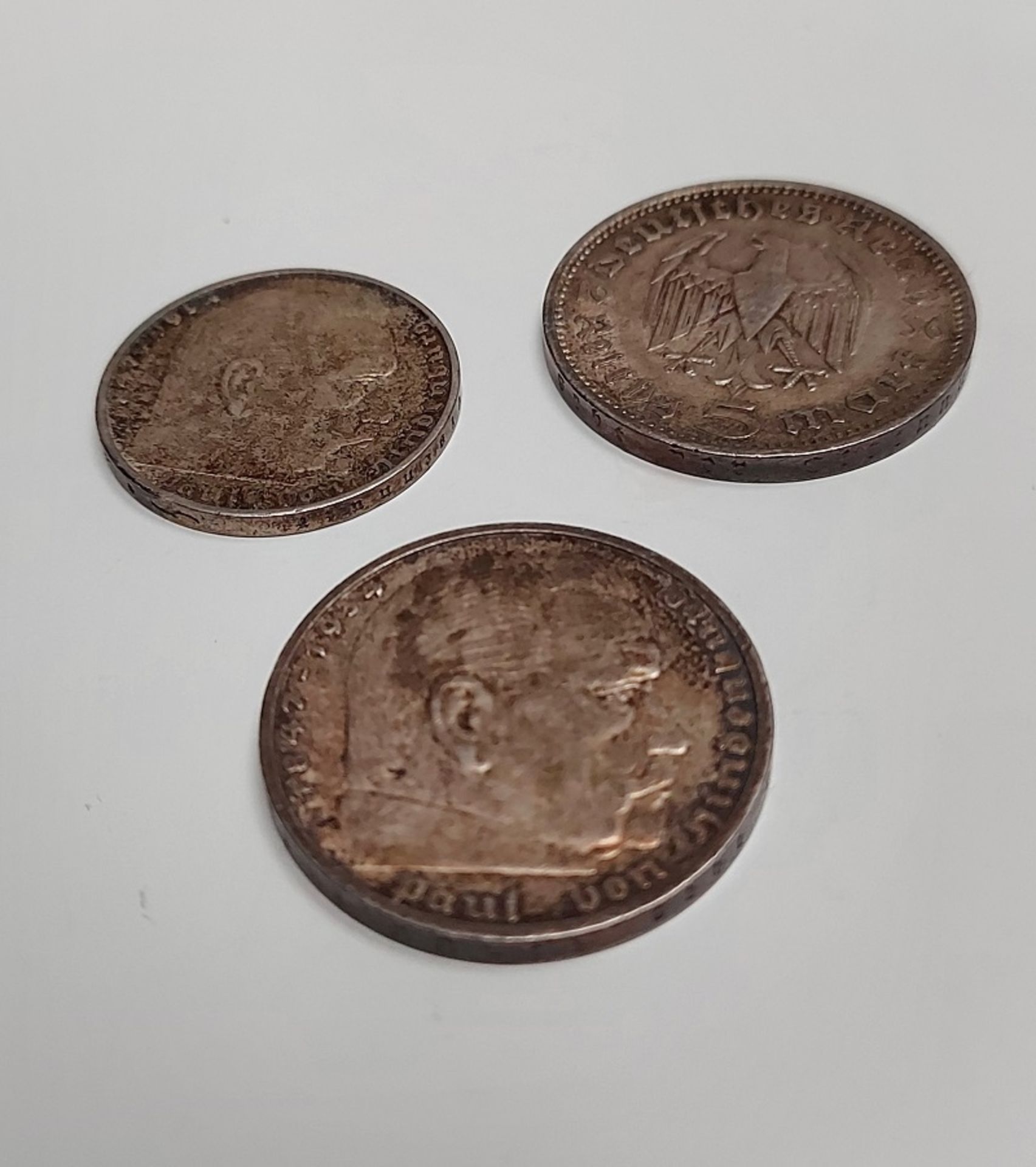 Für den Tierschutzverein Gifhorn:  3 alte Silbermünzen WKII ca. 36,7g