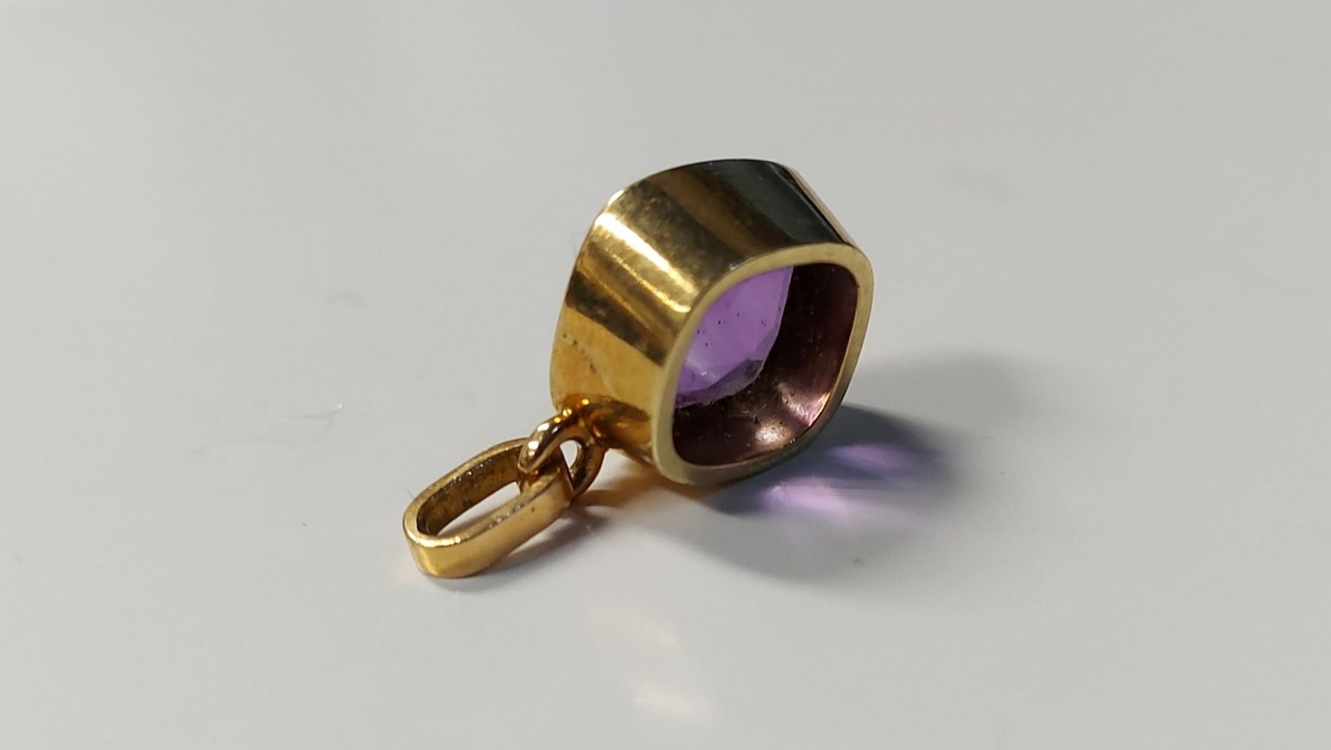 Zeitloser edler 750er Gold Anhänger Amethyst ca. 3,3g - Bild 6 aus 6