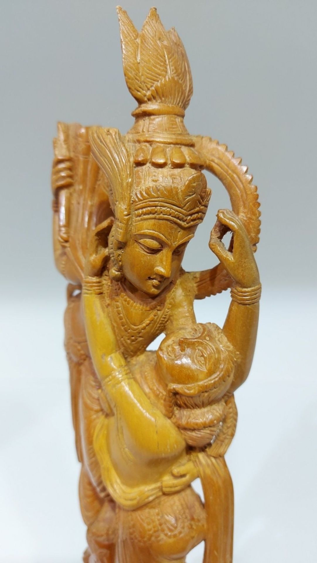 Aus Kapitänsnachlass - antike indische Sandelholzfigur - Bild 4 aus 8