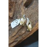 Schöne Gold Ohrringe Perlenohrringe 585 GG Clips