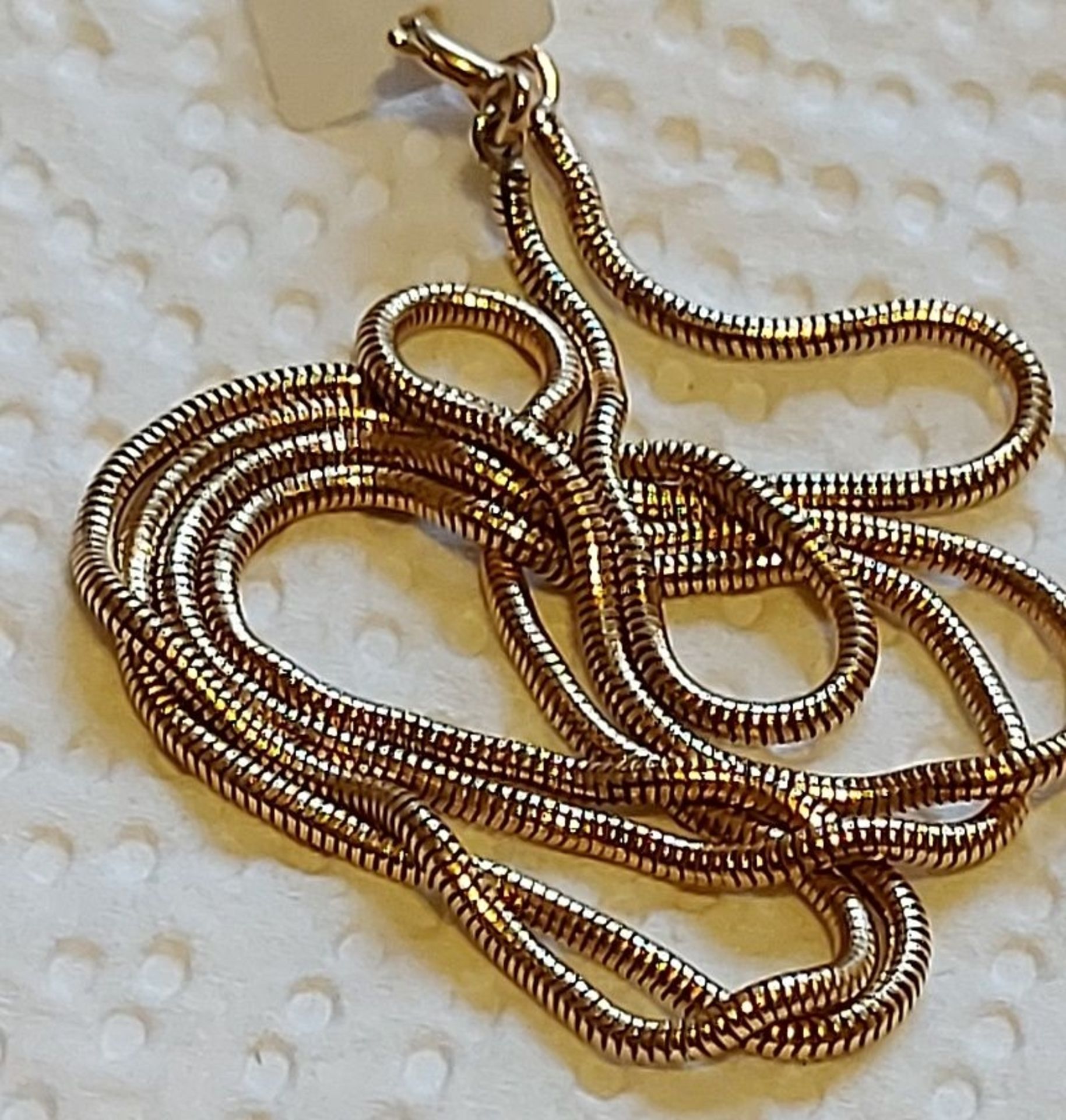 Klassiker! 750er GG Gold Kette Schlangenkette 18 K ca. 9,4g - Bild 4 aus 4