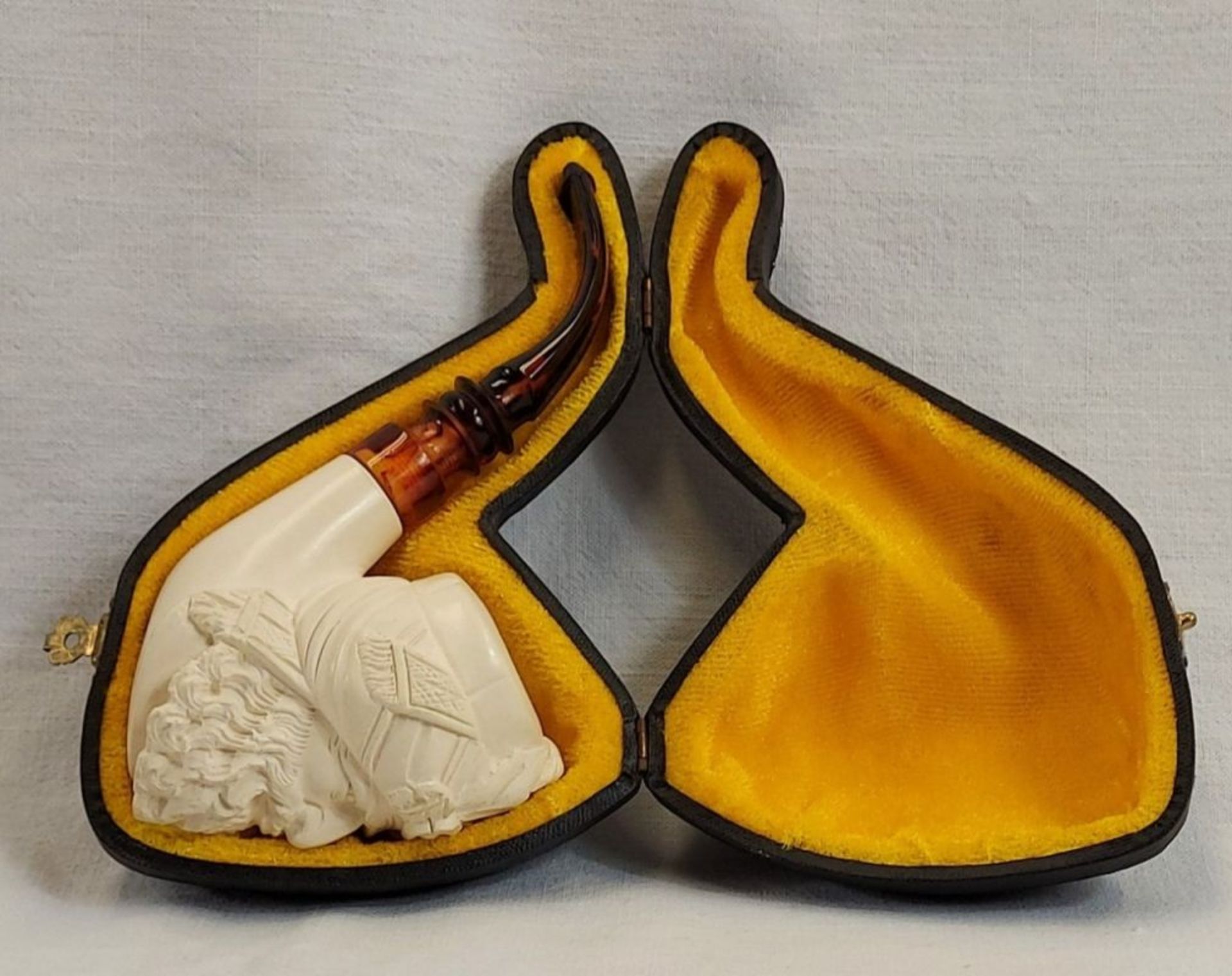 Schöne imposante Meerschaumpfeife Pfeife incl. Etui - Bild 8 aus 9