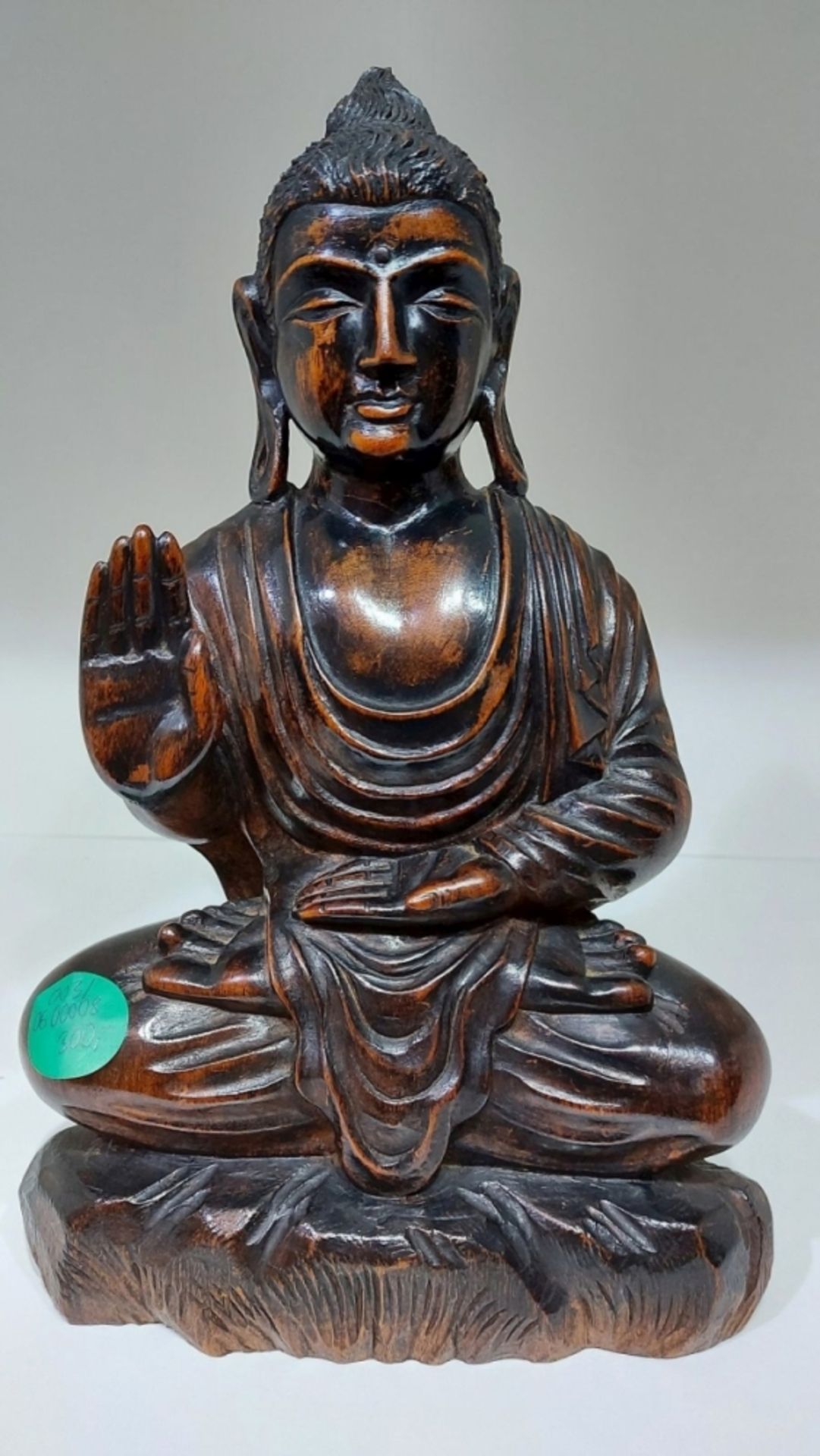 Aus Kapitänsnachlass - Alter indischer Buddha Holz handgeschnitzt - Bild 4 aus 4