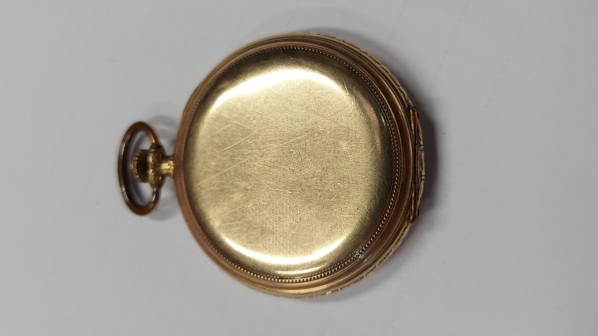 Antike goldfarbene Taschenuhr Teileträger an Bastler - Bild 2 aus 5