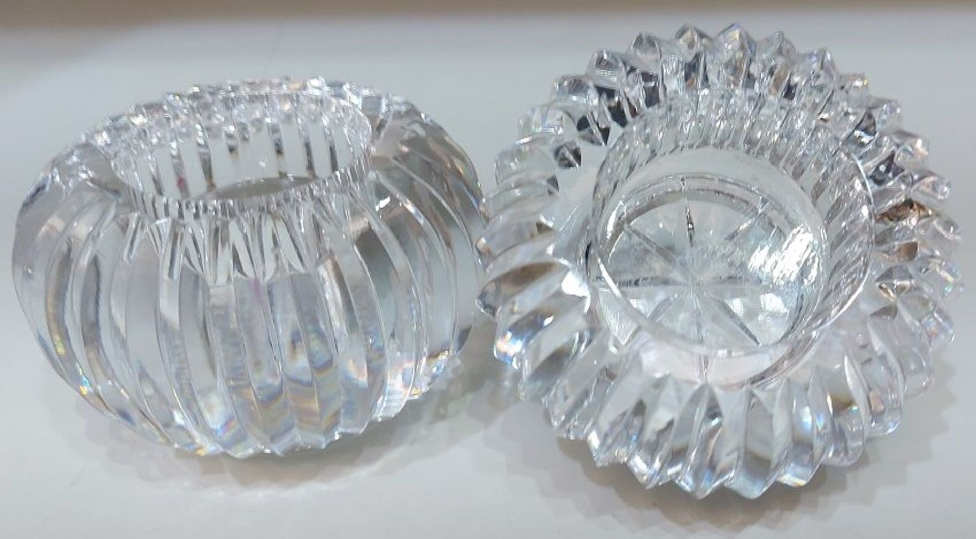 Paar edle Kristallglas Kerzenhalter Kugelform Kosta Boda - Bild 4 aus 5