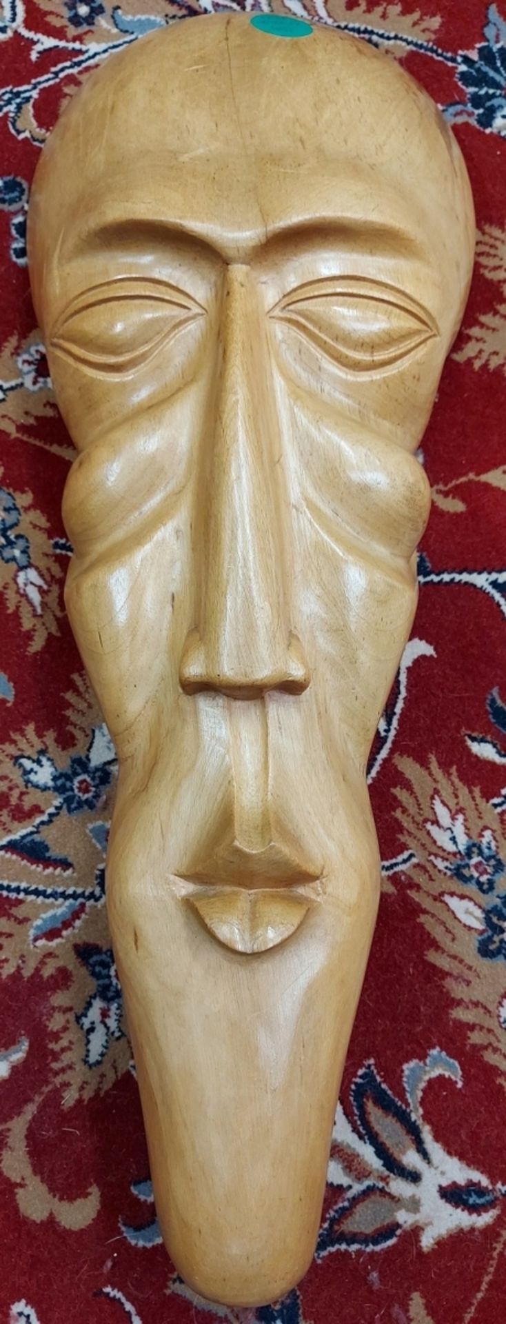 Aus Kapitänsnachlass - XL Holz Maske Wandbehang Sri Lanka ca. 60cm - Bild 7 aus 12