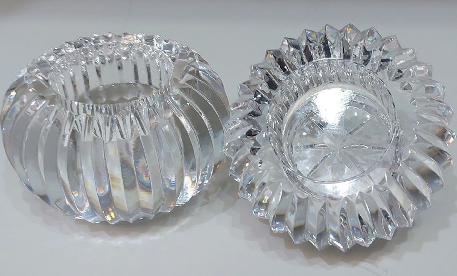 Paar edle Kristallglas Kerzenhalter Kugelform Kosta Boda - Bild 3 aus 5
