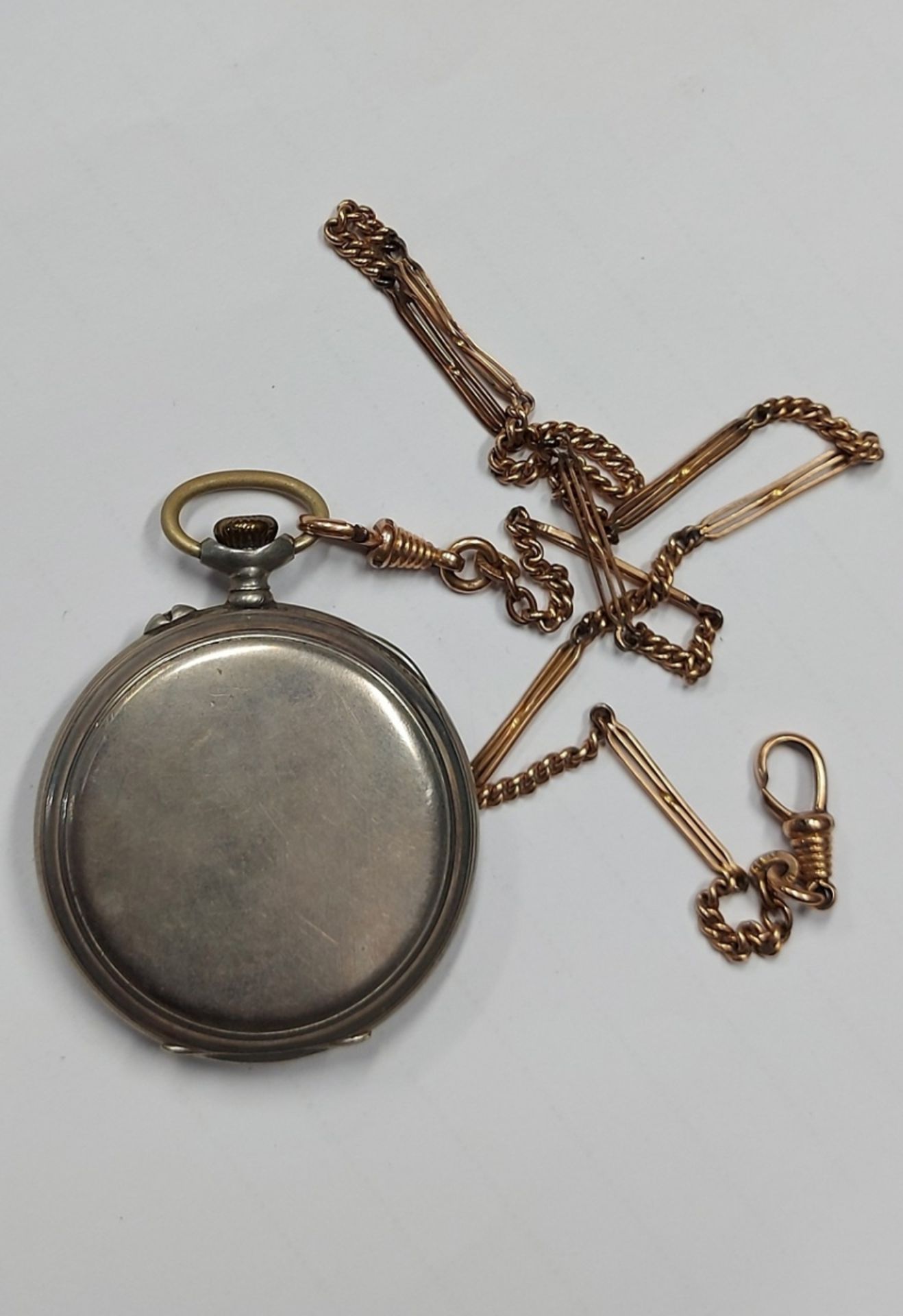 Taschenuhr für Herren mit Kette, Union Horlogére, - Bild 2 aus 5