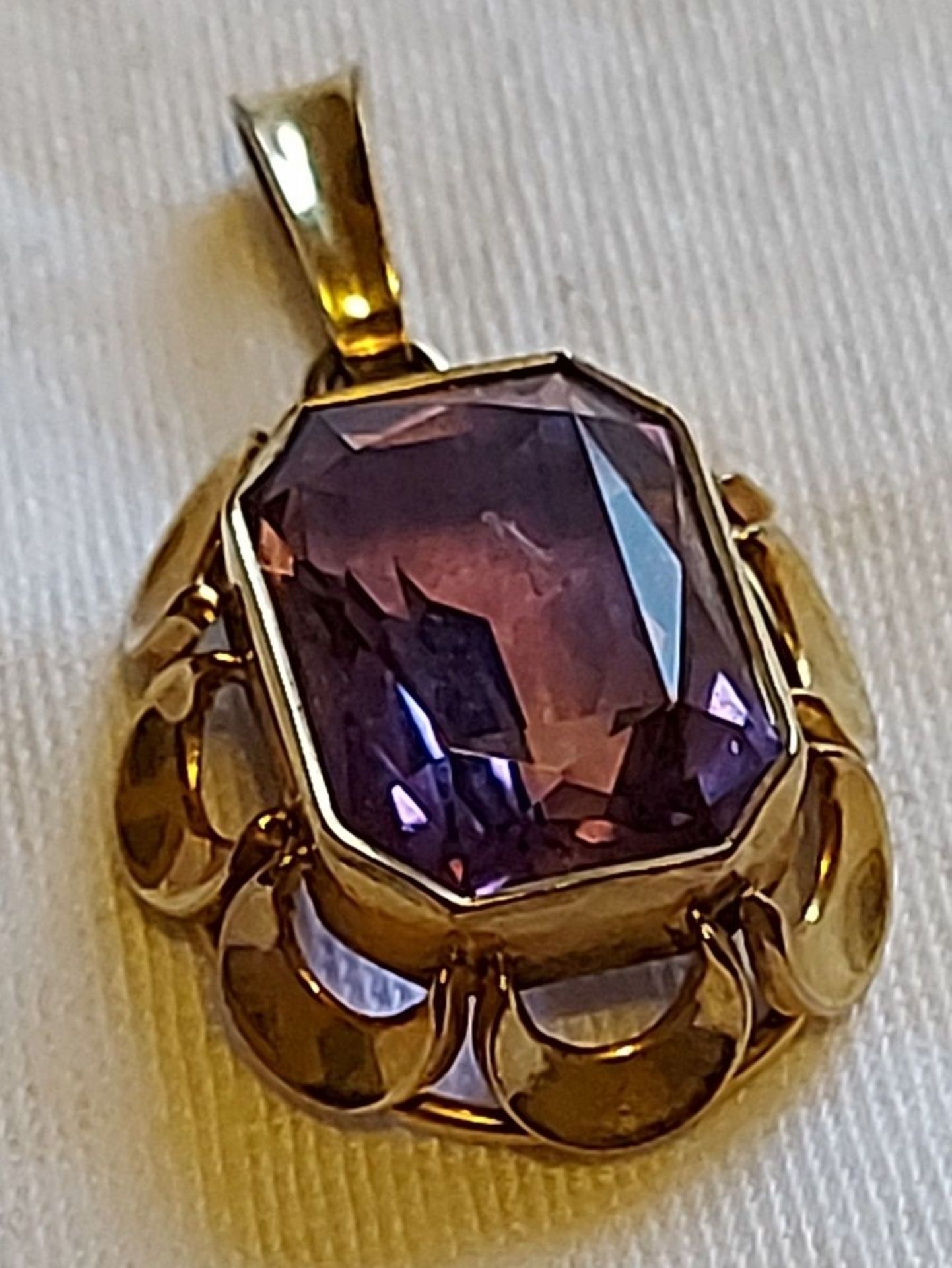 Vintage Goldanhänger Amethyst Anhänger 333 GG ca. 4,5g - Bild 6 aus 6