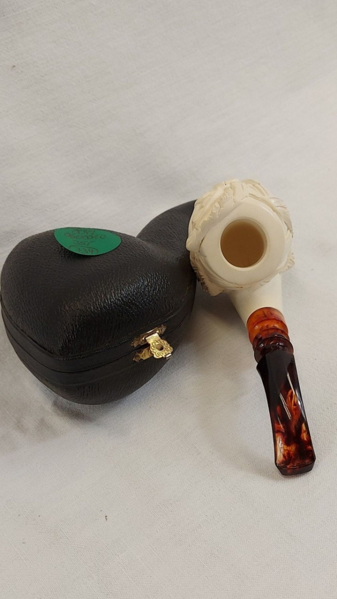 Schöne imposante Meerschaumpfeife Pfeife incl. Etui - Bild 4 aus 9