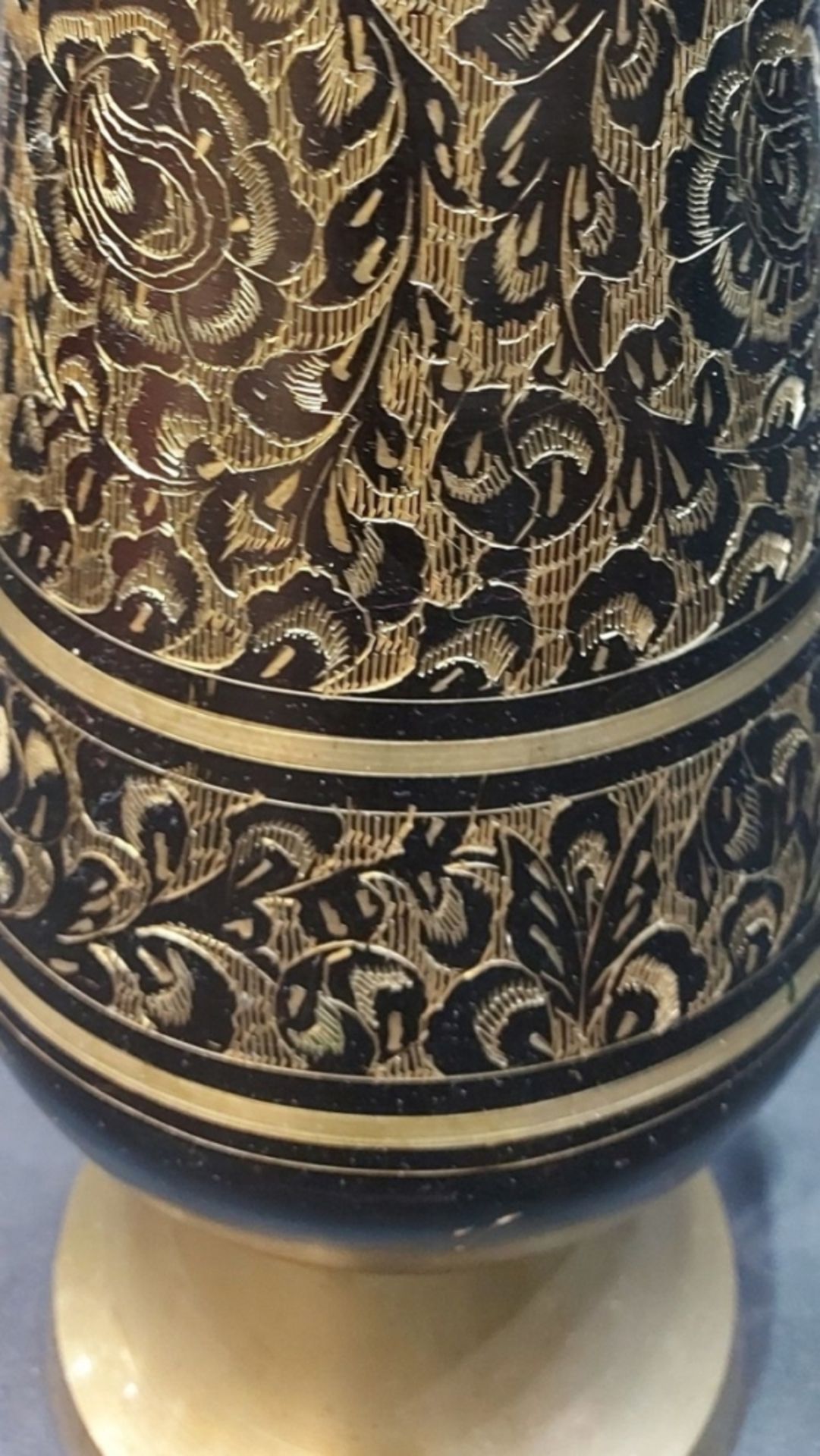 Aus Kapitänsvilla XXL orientalische Vase Metallvase ca. 59cm hoch - Bild 6 aus 7