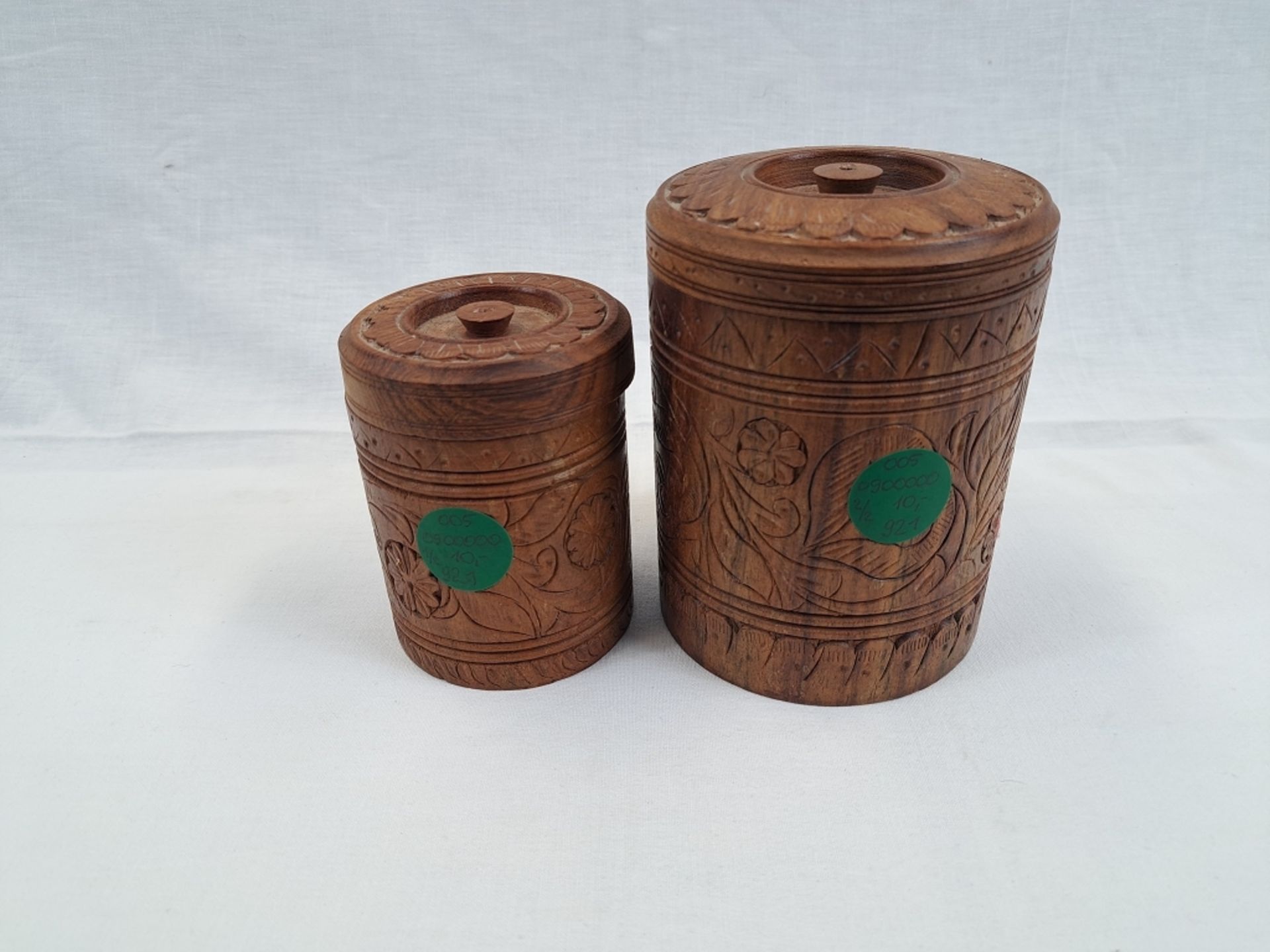 2 alte Holzdosen, verm. aus Indien - Bild 6 aus 6