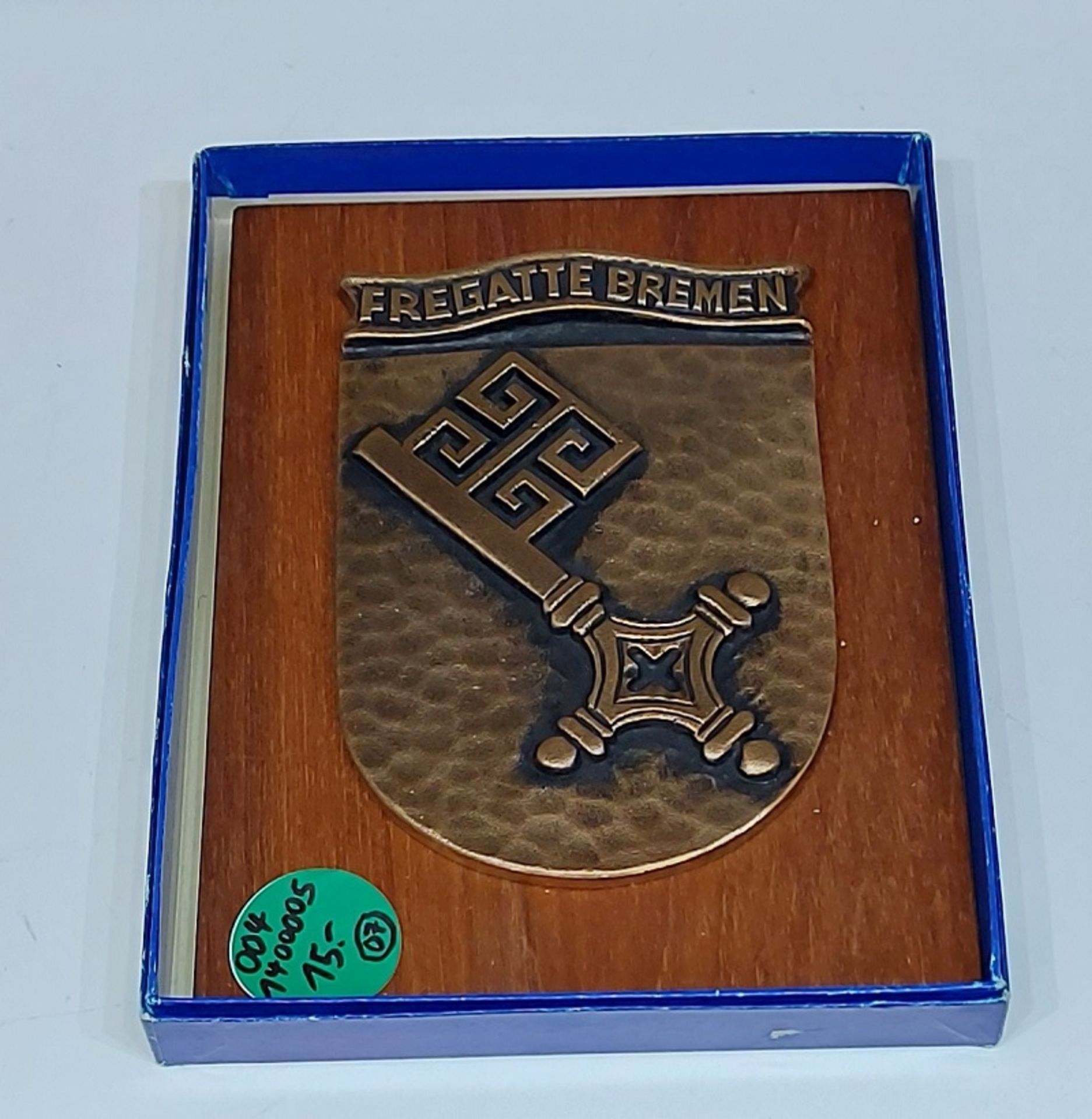 Altes Bremer Vulkan Wappen auf Holzplatte in orig. Schachtel - Image 4 of 5