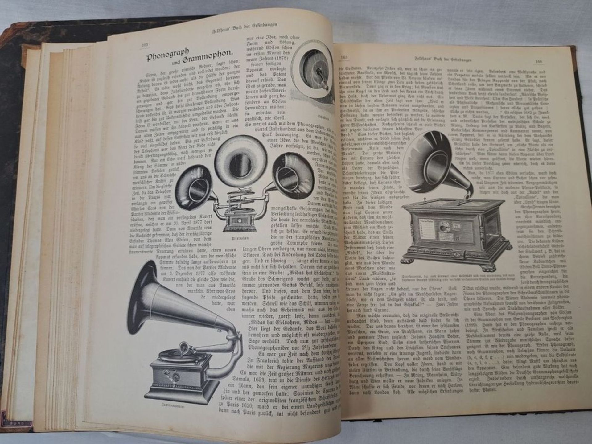 3 antike Bücher Buch der Erfindungen, Schidlof & Waldima - Image 10 of 13