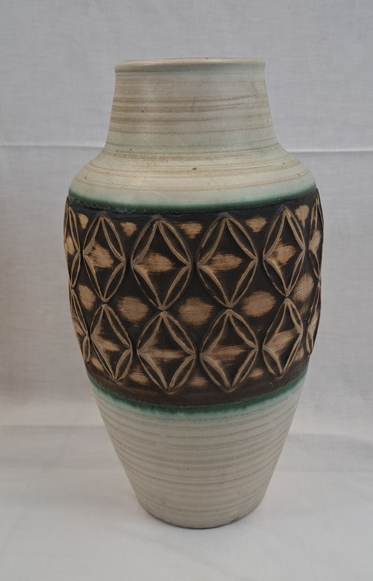 Große Keramik Bodenvase Ananasdekor ca. 39,5cm
