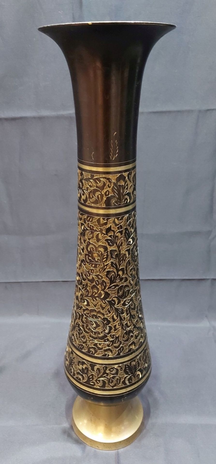 Aus Kapitänsvilla XXL orientalische Vase Metallvase ca. 59cm hoch - Bild 7 aus 7
