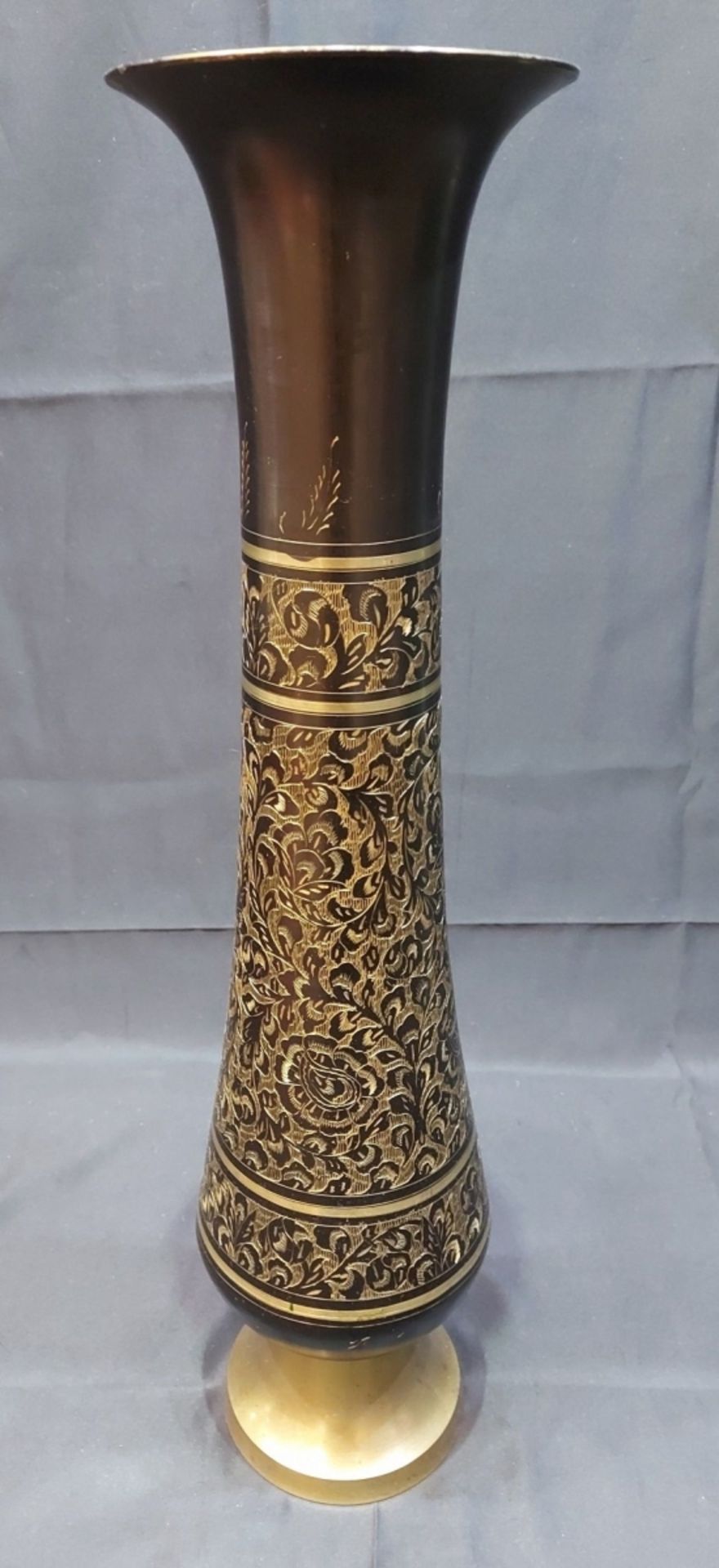 Aus Kapitänsvilla XXL orientalische Vase Metallvase ca. 59cm hoch - Bild 4 aus 7