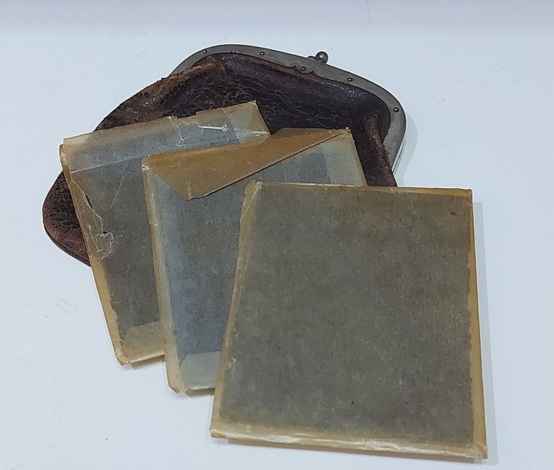 3 Stk. antike Glas Negative Glasplatten Bildplatten Fotoplatten
