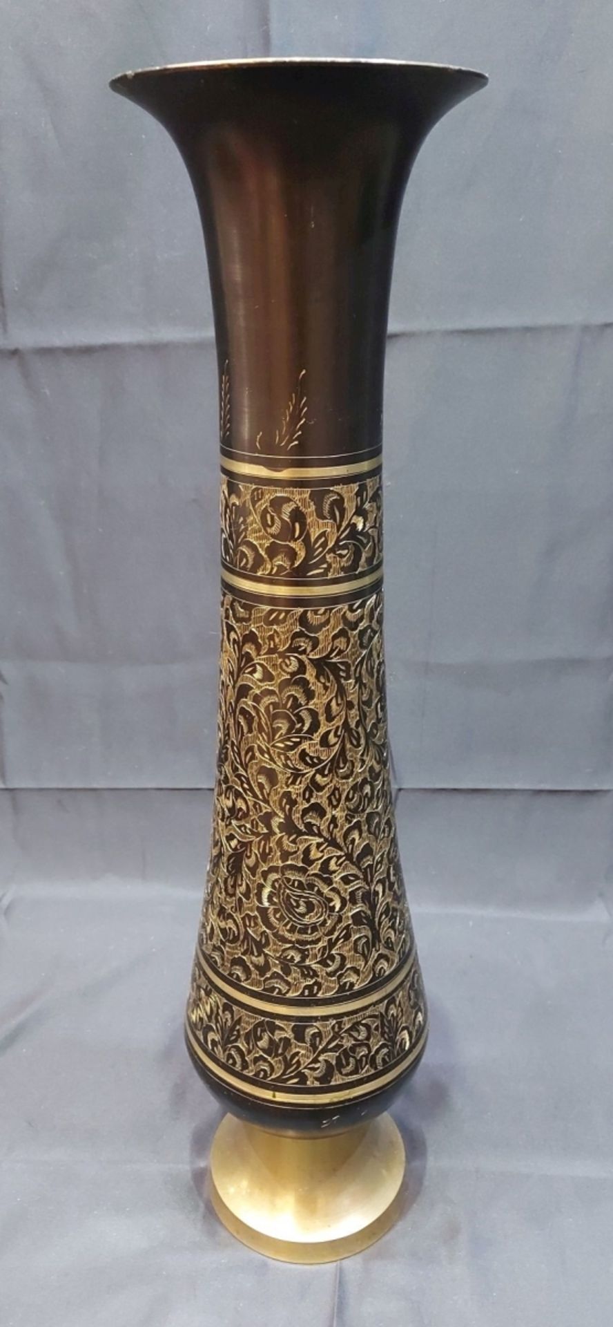 Aus Kapitänsvilla XXL orientalische Vase Metallvase ca. 59cm hoch - Bild 5 aus 7