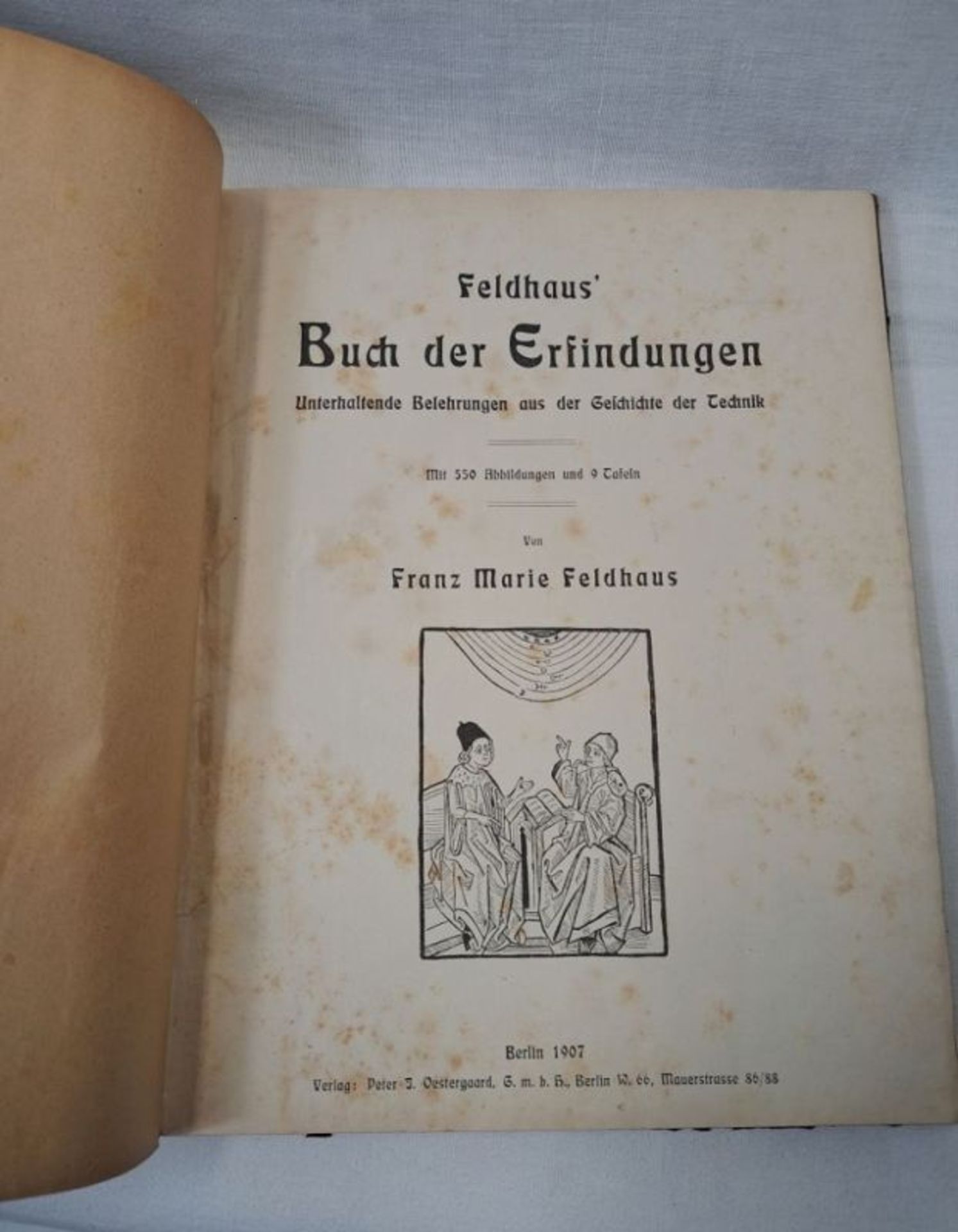 3 antike Bücher Buch der Erfindungen, Schidlof & Waldima - Image 7 of 13