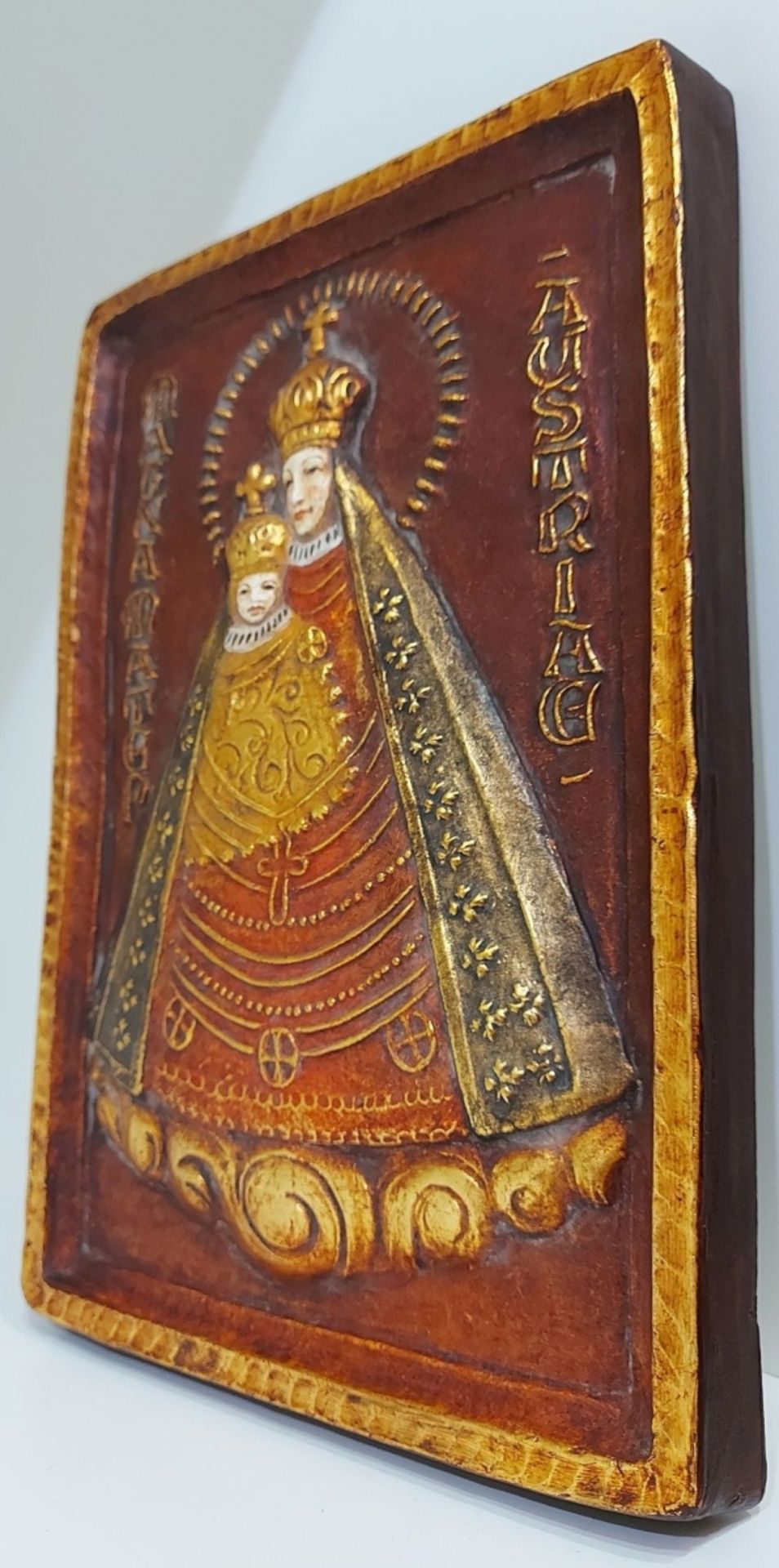 Große alte Keramikplatte Marienbild "Magna Mater Austriae" "Große Mutter Österreichs" - Image 2 of 5