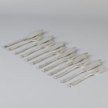 12 piece silver fish cutlery set.