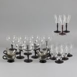 A (23) piece lot comprising various stemware, Kristalunie / Leerdam, Dutch, 20th century.