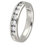 BLA 10K. white gold alliance ring set with approx. 1.00 ct. diamond.