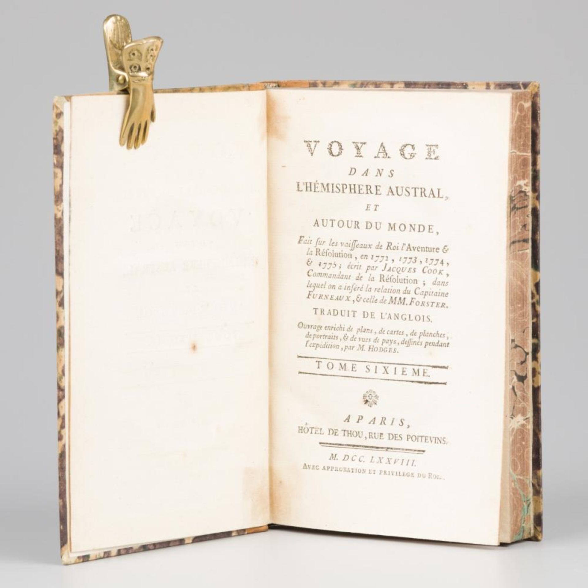 James Cook (1728 – 1779), Voyage dans l'hémisphère austral, autour du monde, (...), Vol. 1-6, Hôtel - Image 16 of 16
