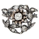 BLA silver antique brooch / pendant set with approx. 1.51 ct. diamond.