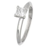 Tiffany & Co. Pt 950 platinum solitaire ring set with approx. 0.52 ct. diamond.