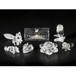 (7) piece lot Swarovski miniatures.