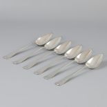 6 piece set dinner spoons "Haags Lofje" silver.