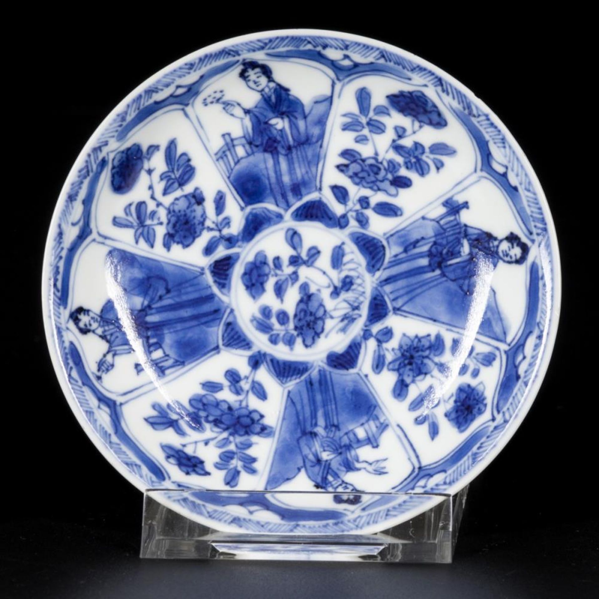 A lot comprising (4) porcelain plates, three with Long Eliza decoration, one with buffalo, China, Ka - Image 7 of 12