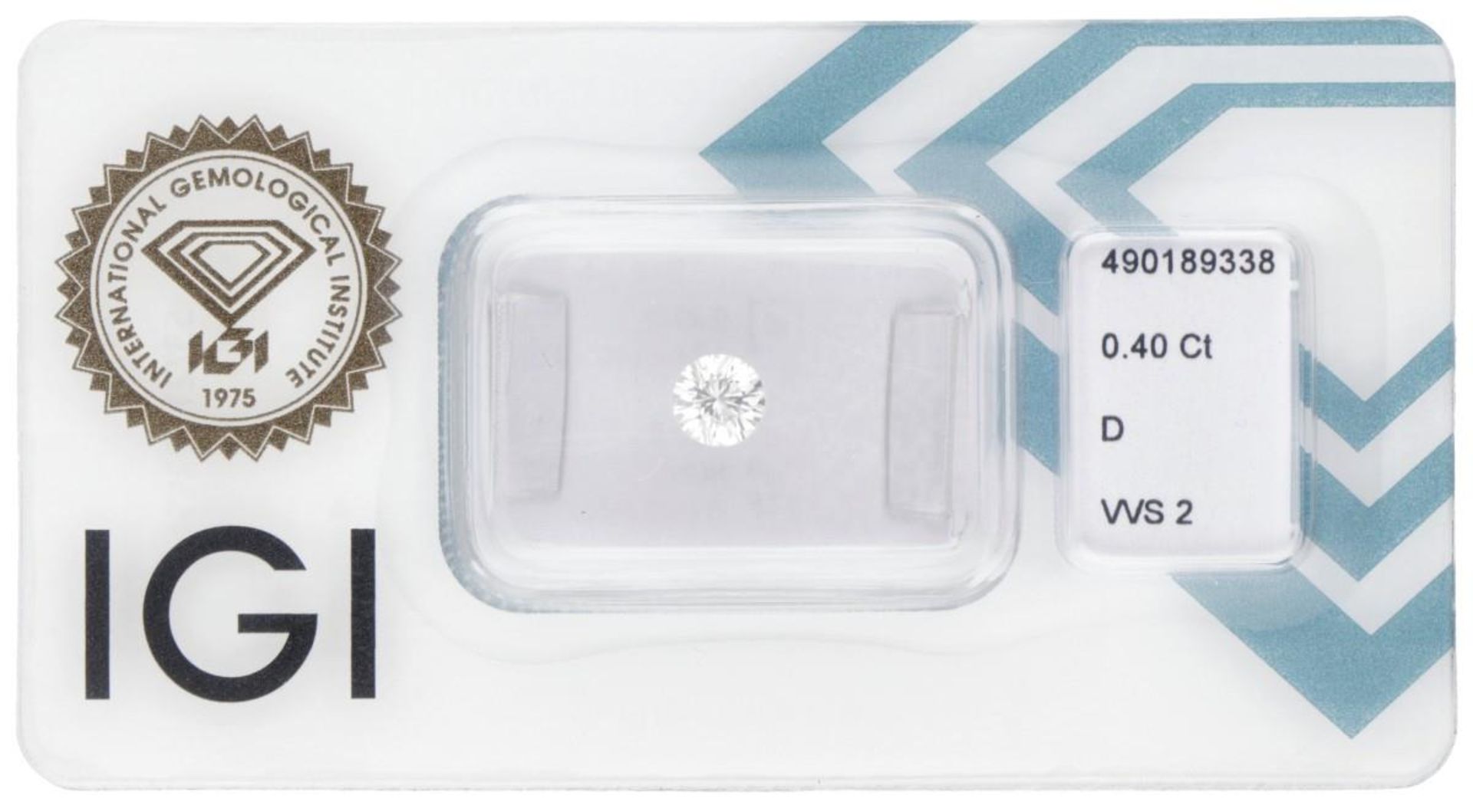 IGI certified brilliant cut natural diamond of 0.40 ct.