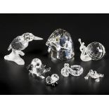 (7) piece lot Swarovski miniatures.