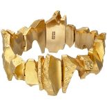 18K. Yellow gold 'Bar tusk' bracelet by Finnish designer Björn Weckström for Lapponia.