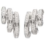 18K. White gold Damiani earrings set with approx. 0.32 ct. diamond.