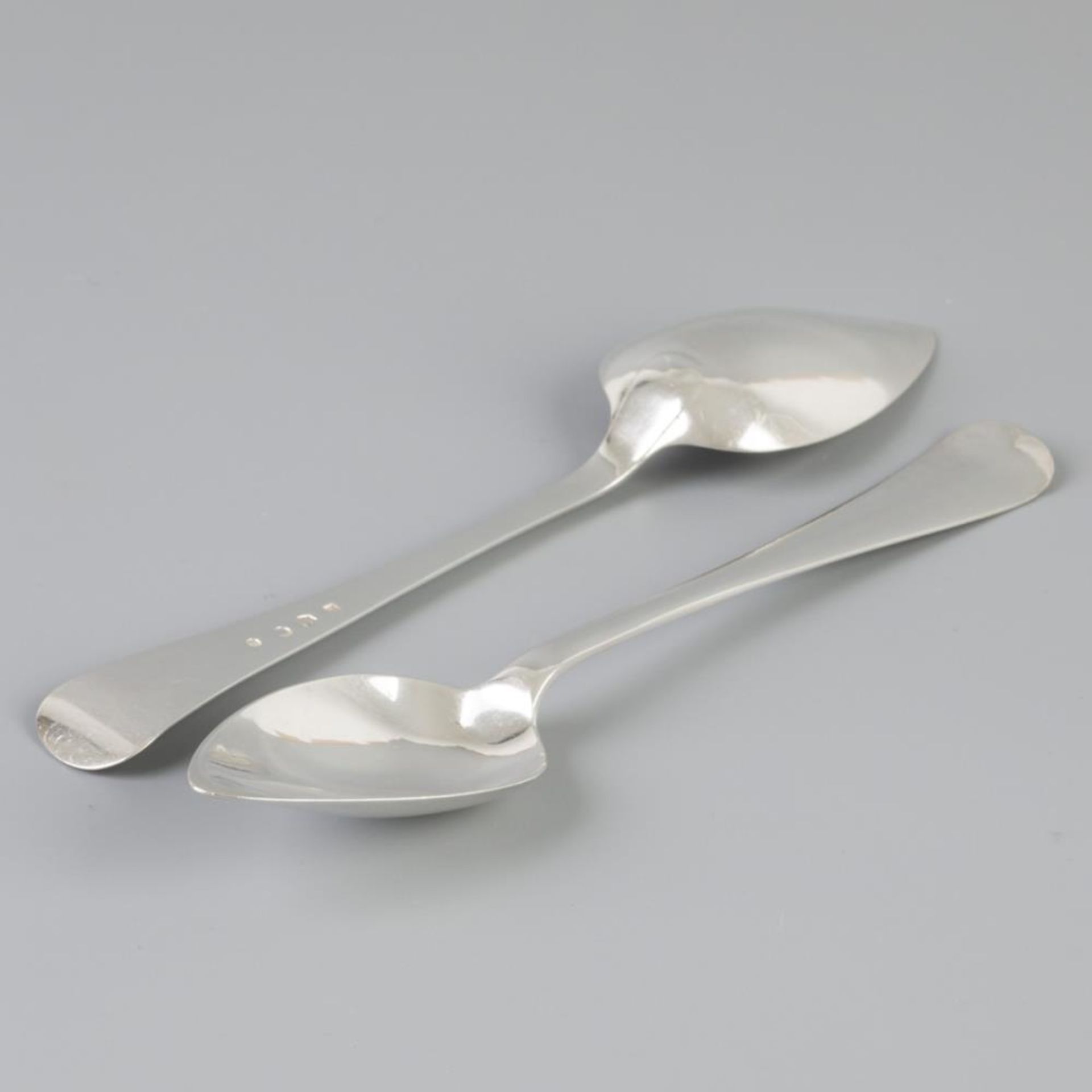 6 piece set dinner spoons "Haags Lofje" silver. - Image 5 of 6