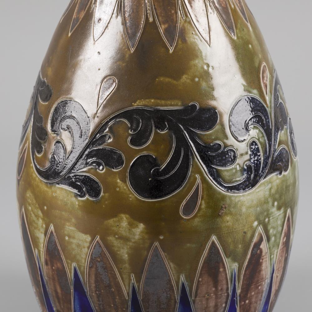 A ceramic vase with polychrome glazed decoration, West Germany, 3rd quarter 20th century. - Image 2 of 4