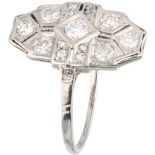 Platinum Art Deco ring set with approx. 0.53 ct. diamond.