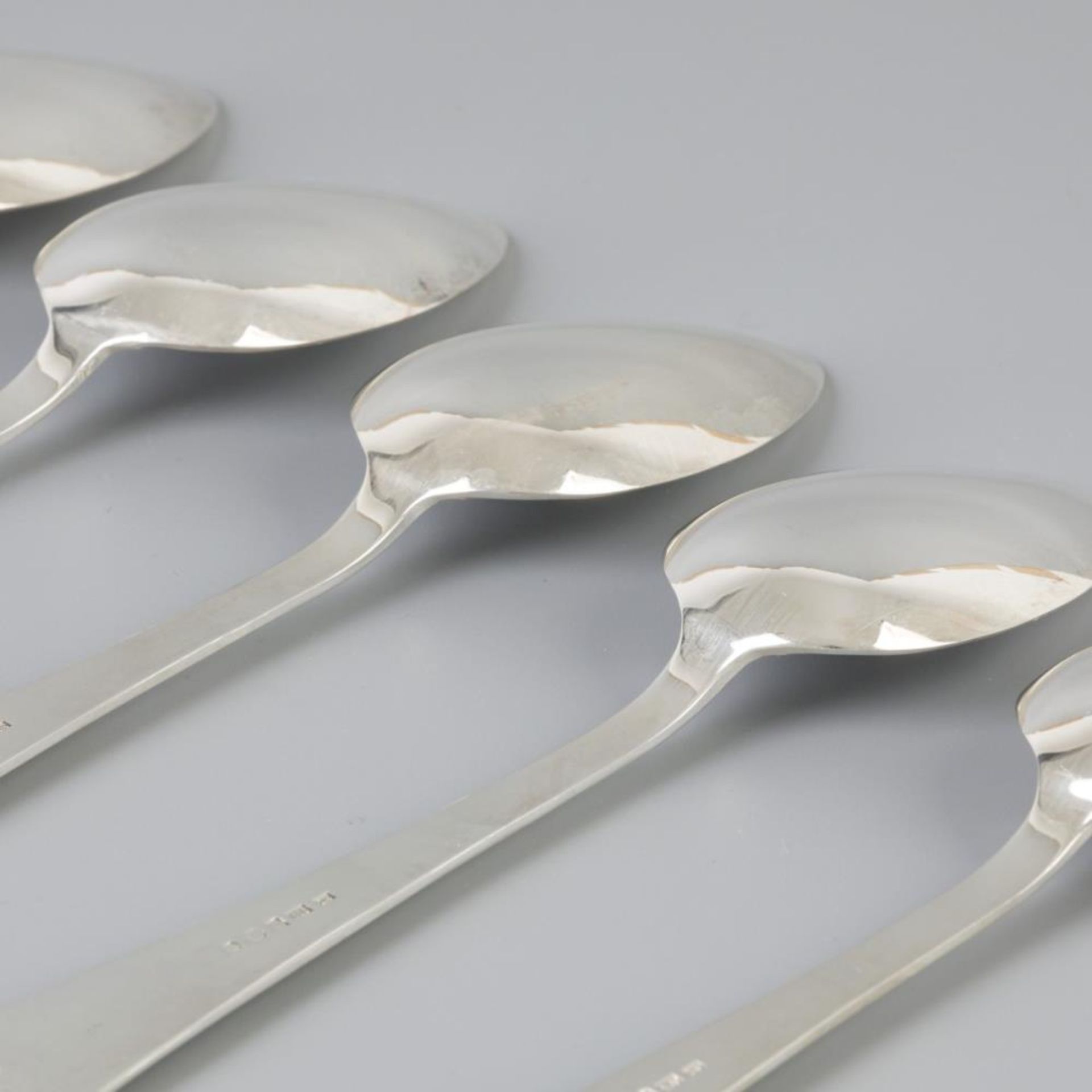 6 piece set of spoons "Haags Lofje" silver. - Image 4 of 5