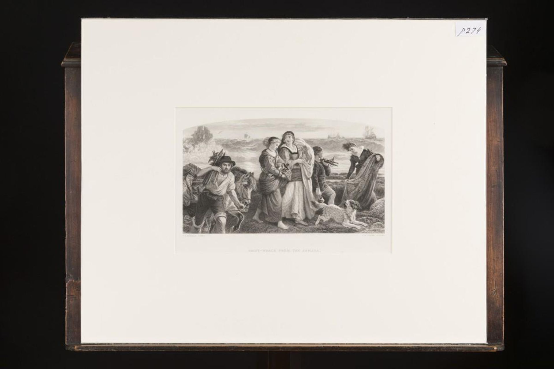 A lot comprising (6) engravings with various romantic scenes, 19th century. - Image 11 of 12
