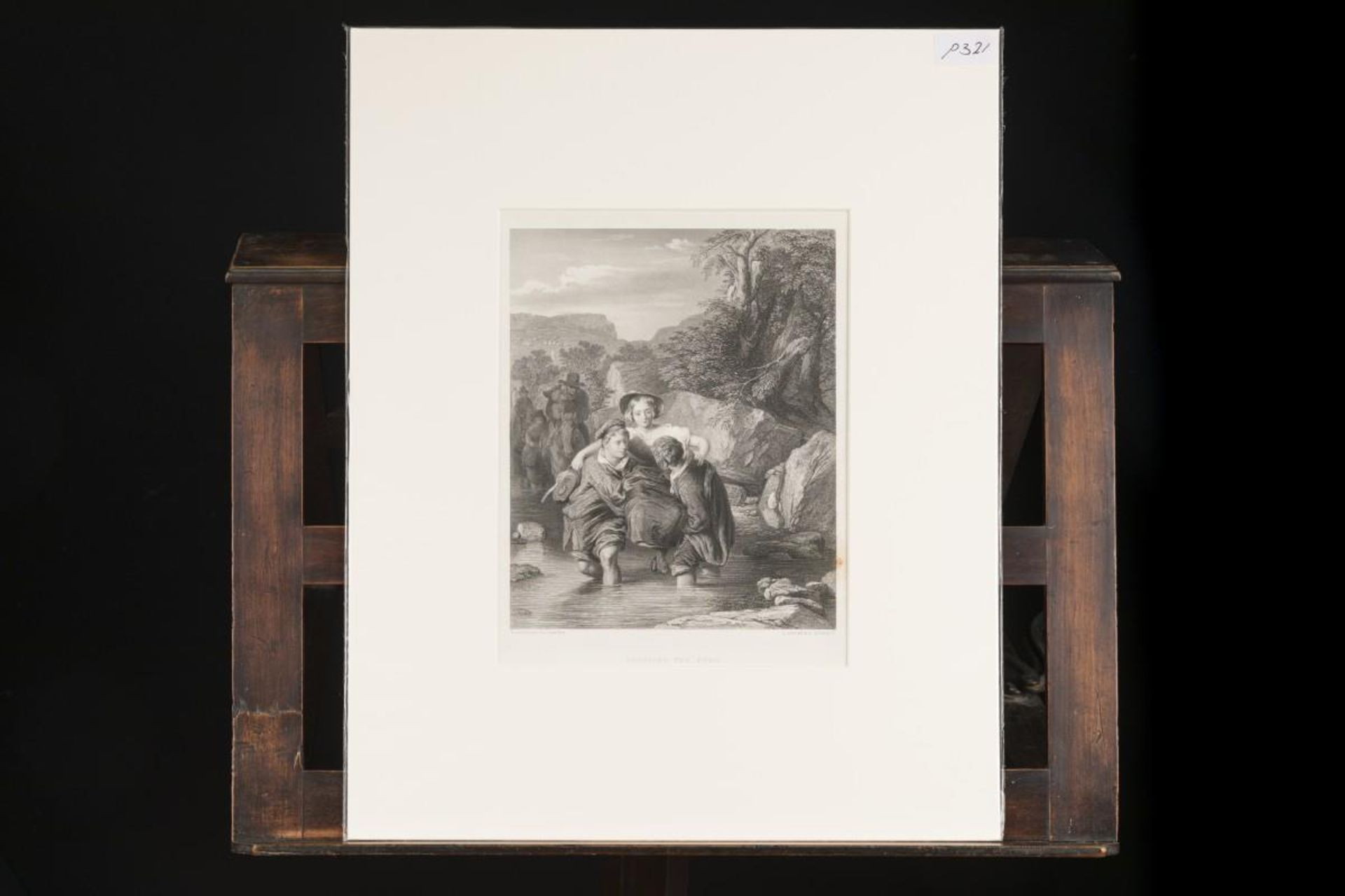 A lot comprising (6) various prints with romantic scenes, 19th century. - Image 4 of 12