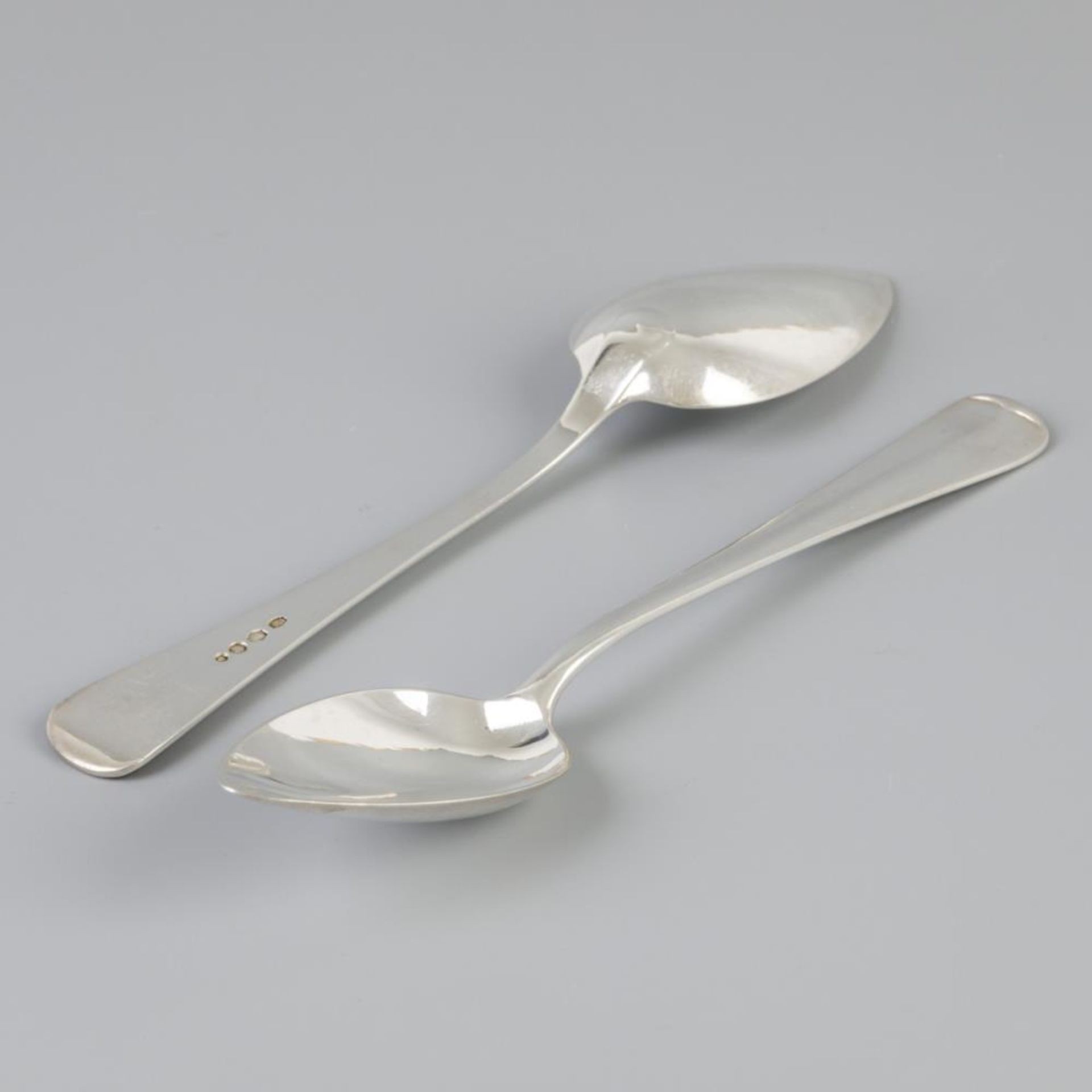 6 piece set dinner spoons "Haags Lofje" silver. - Image 5 of 6