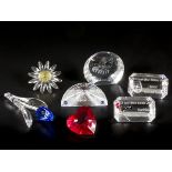 (7) piece lot Swarovski miniatures.