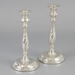 2 piece set of candlesticks silver.