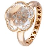 Pasquale Bruni 'Bon Ton' 18K. rose gold ring set with rock crystal and diamond.