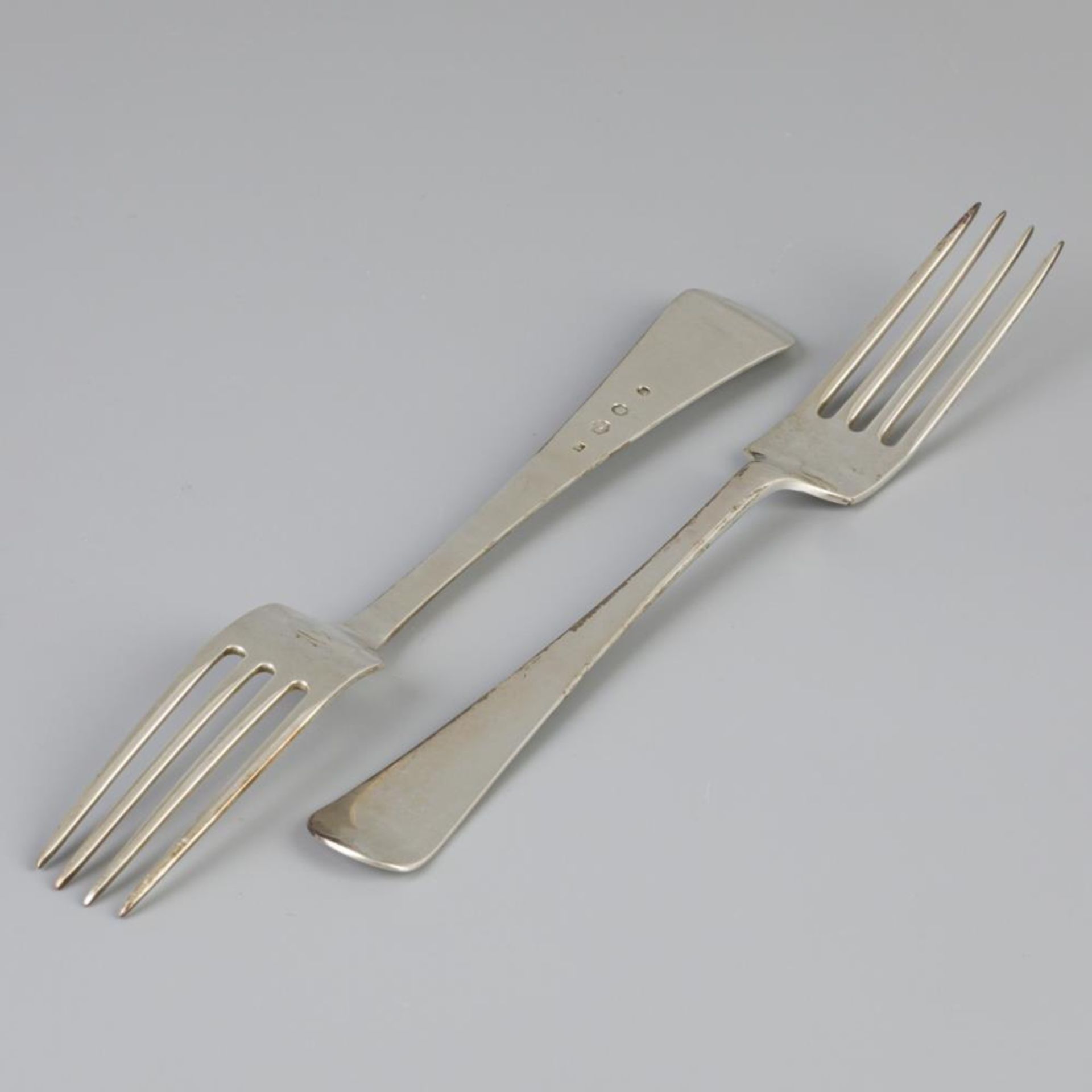 6 piece set dinner forks "Haags Lofje" silver. - Bild 3 aus 4