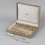 24 piece set spoons & forks "Haags Lofje" silver.